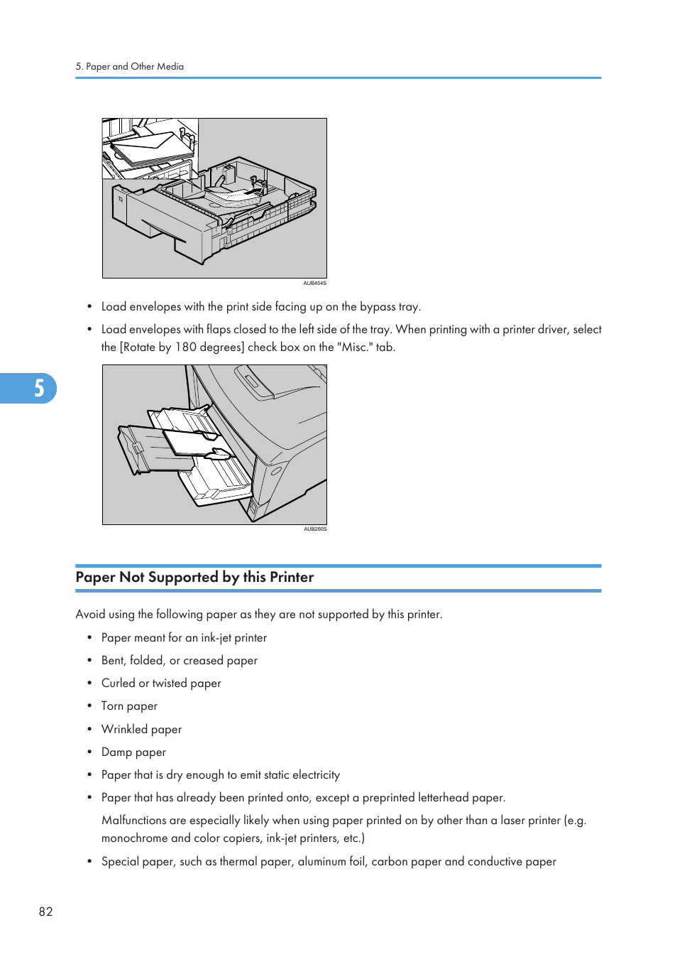 Paper not supported by this printer | Ricoh Aficio SP 4110N User Manual | Page 84 / 204