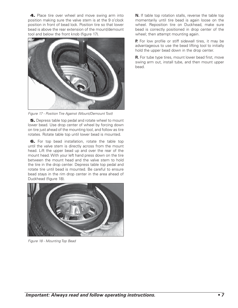 BASELINE Tire Changer User Manual | Page 11 / 30