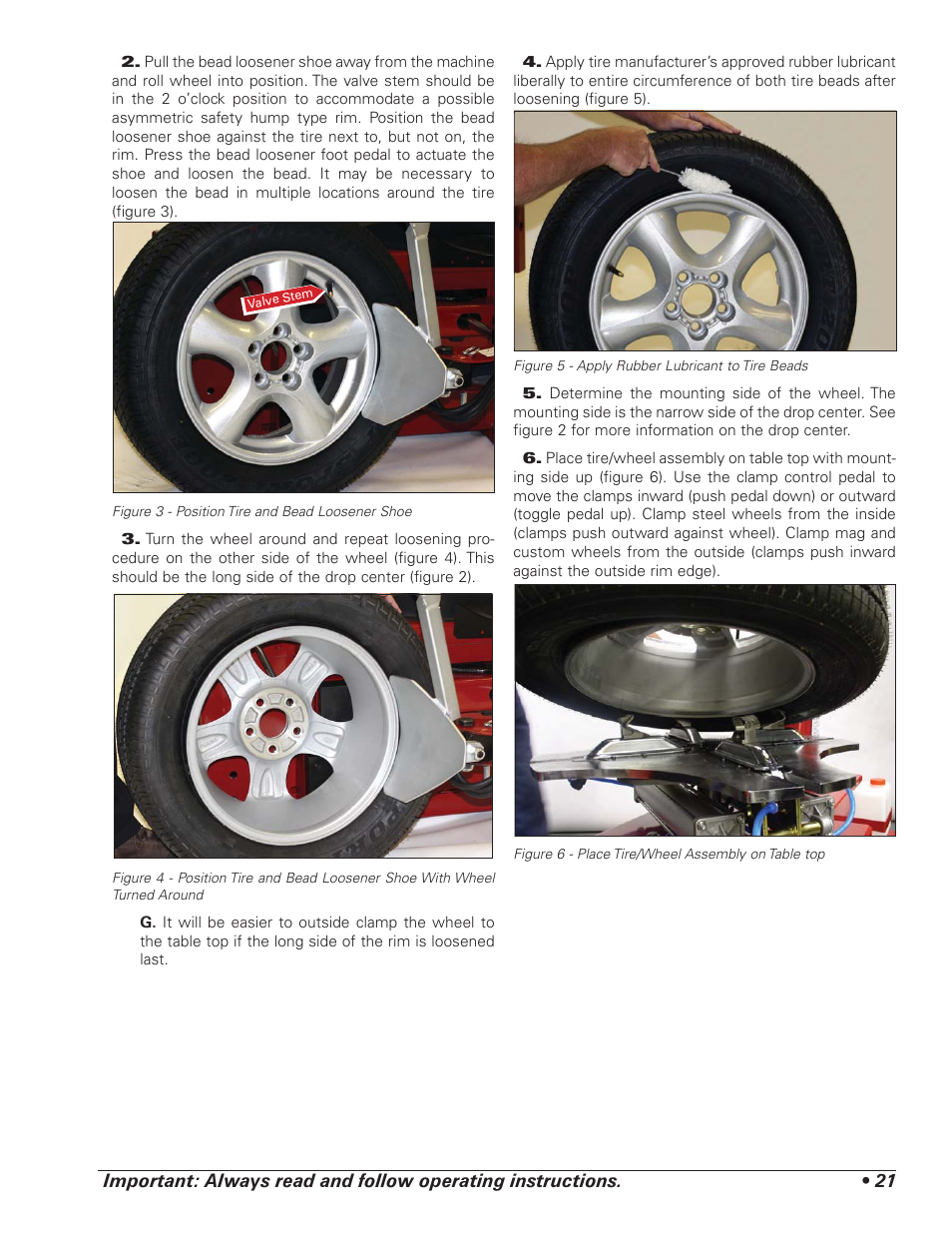 BASELINE Tire Changer User Manual | Page 25 / 30