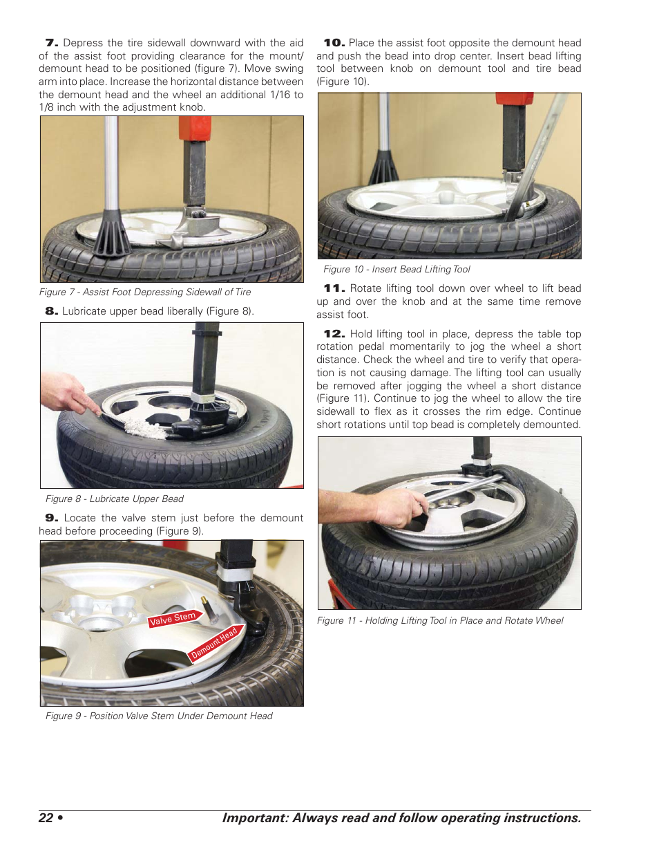 BASELINE Tire Changer User Manual | Page 26 / 30