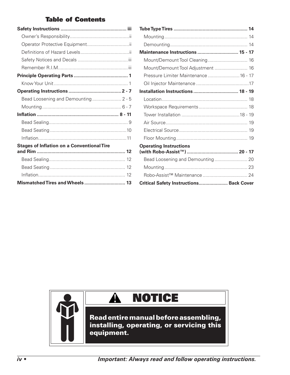 BASELINE Tire Changer User Manual | Page 4 / 30