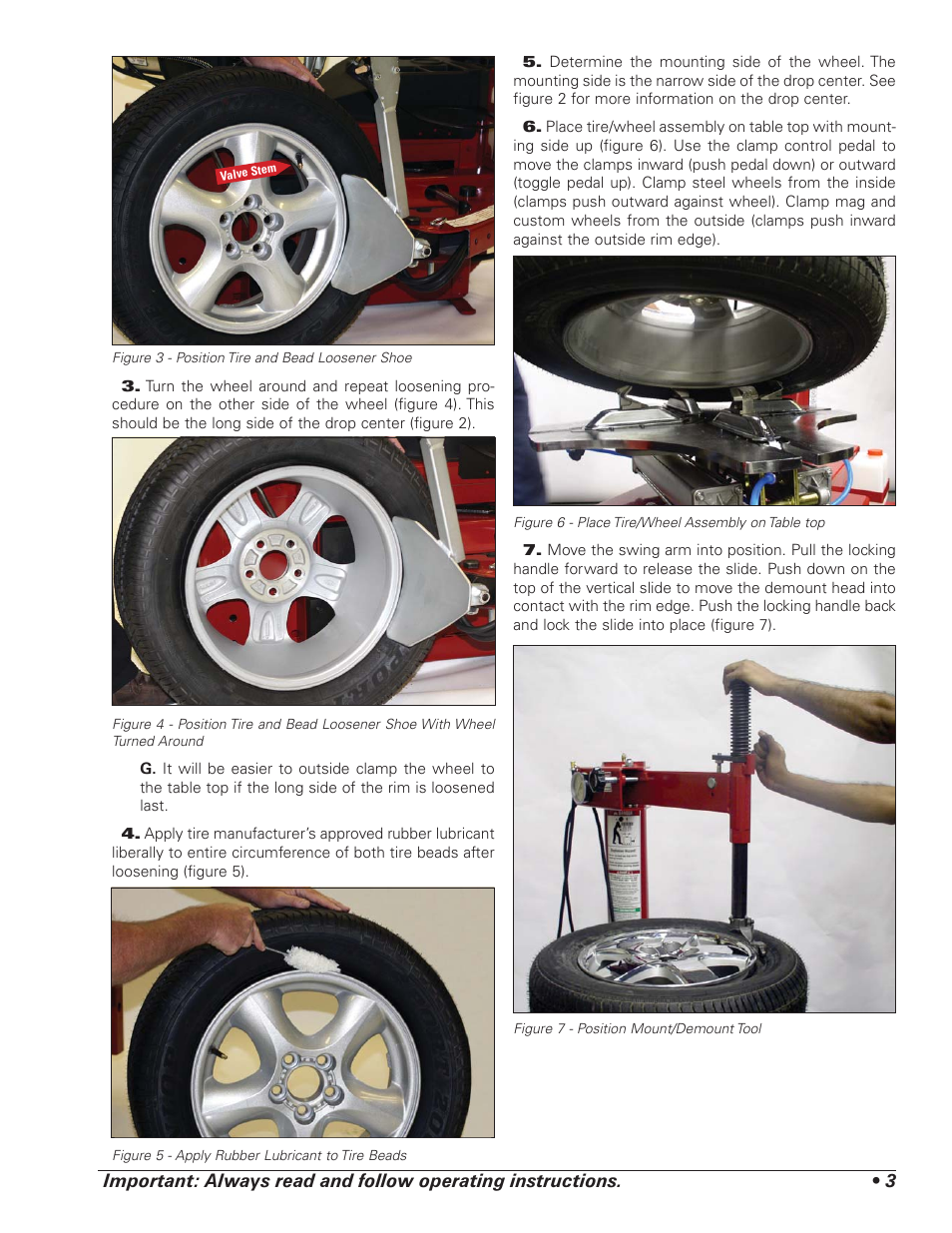 BASELINE Tire Changer User Manual | Page 7 / 30