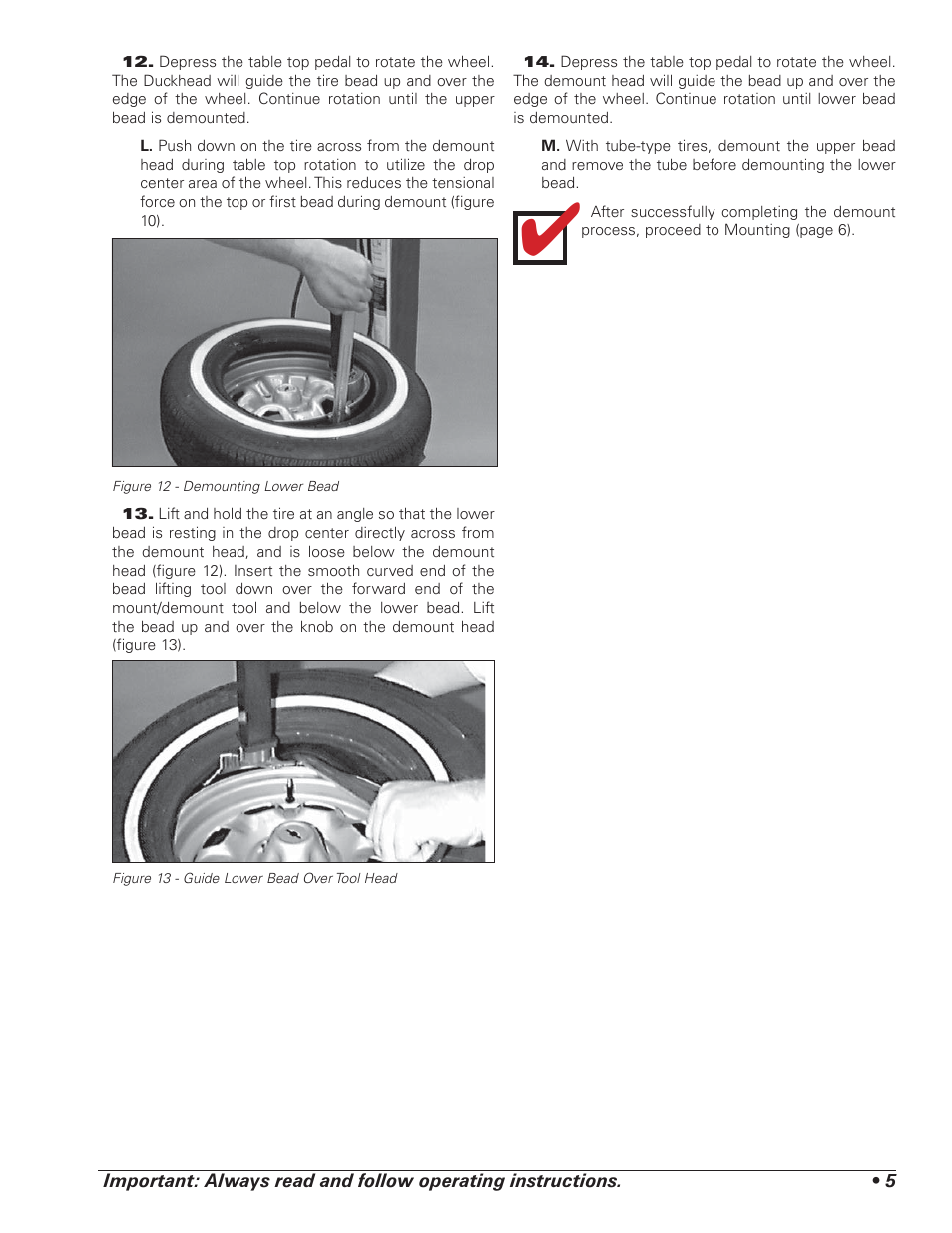 BASELINE Tire Changer User Manual | Page 9 / 30