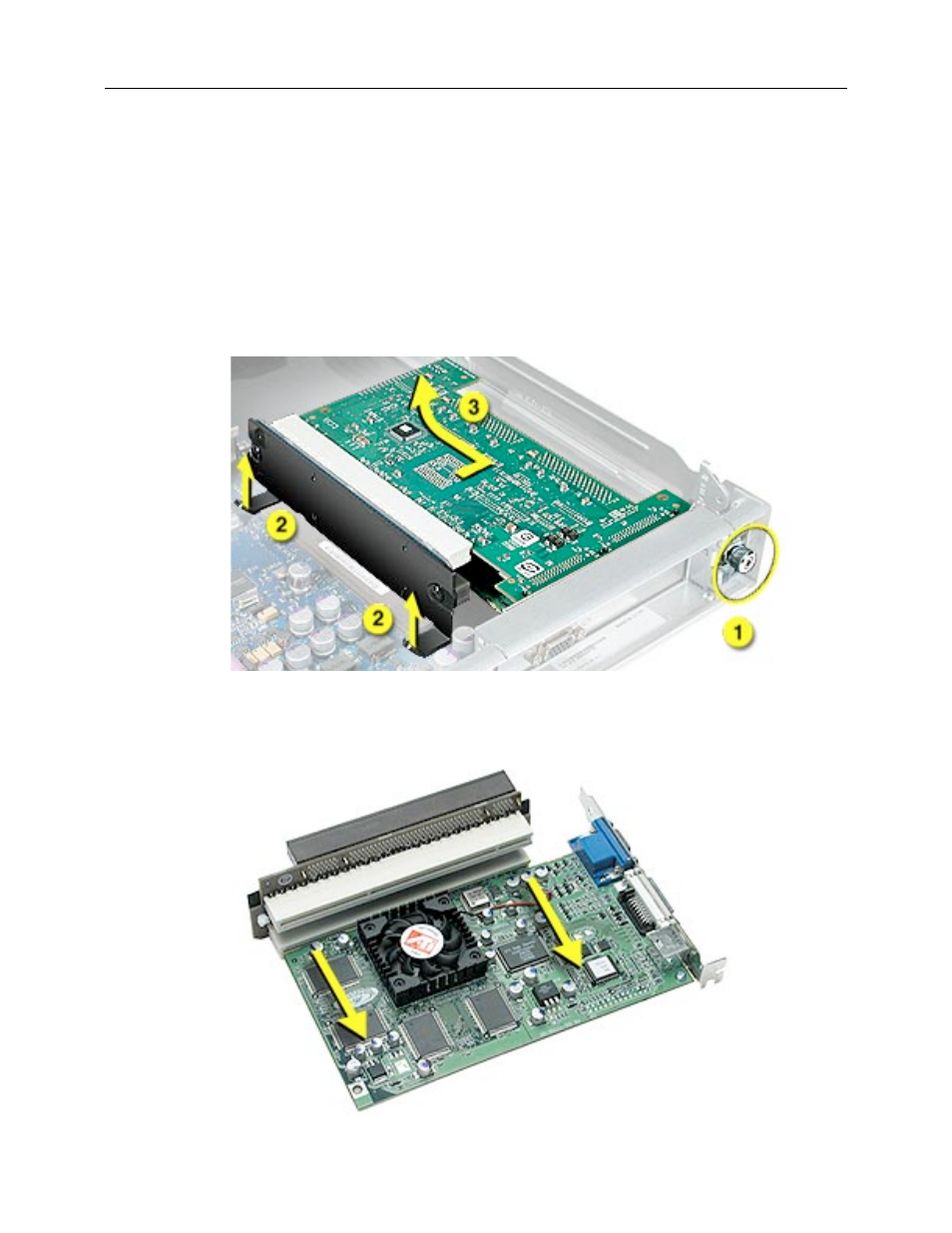 Removing the dual-slot riser card | Apple Dual-Slot Riser Card User Manual | Page 4 / 5
