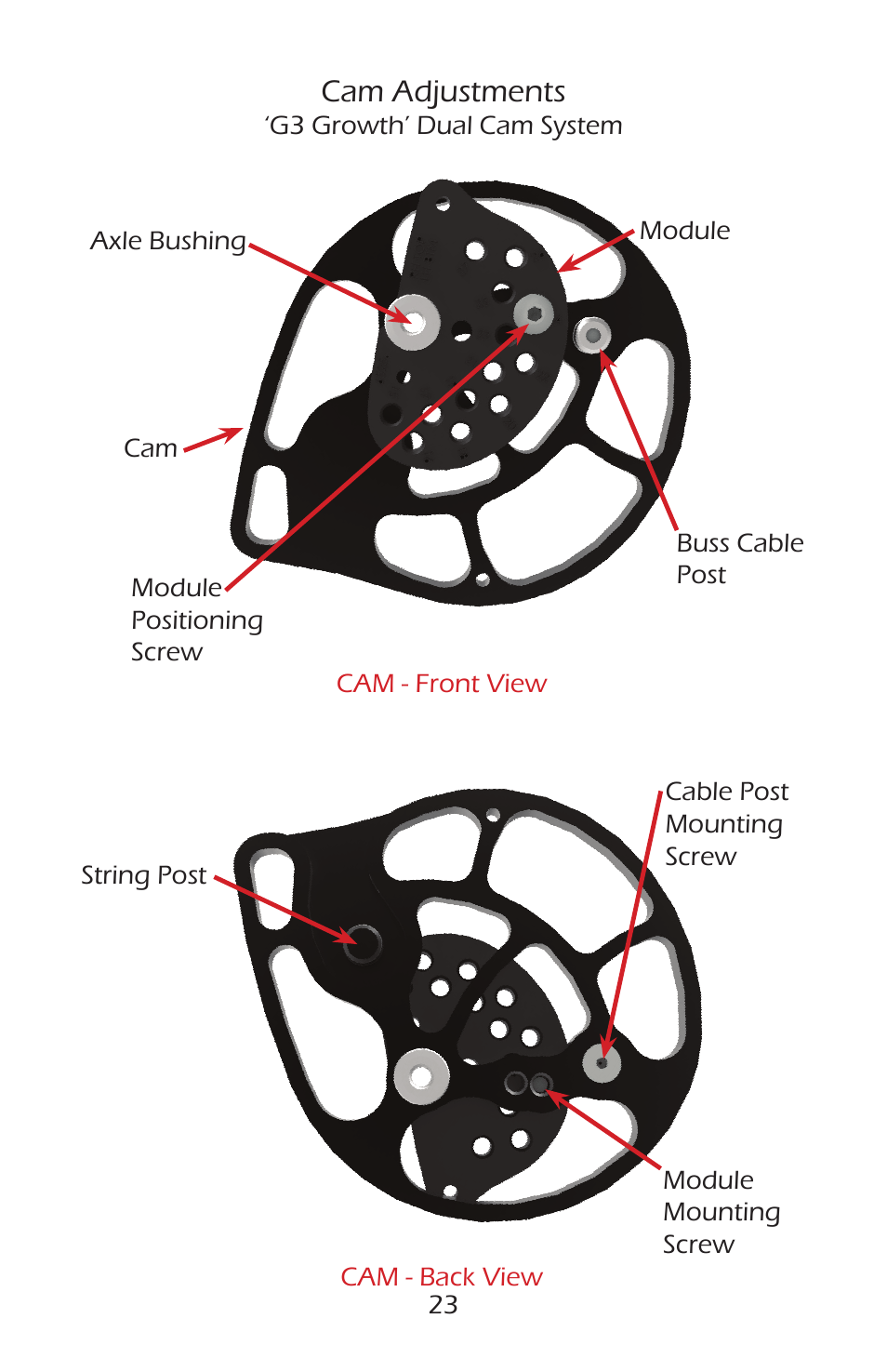 Cam adjustments | Bear Archery Compound Bow 2014 User Manual | Page 26 / 40