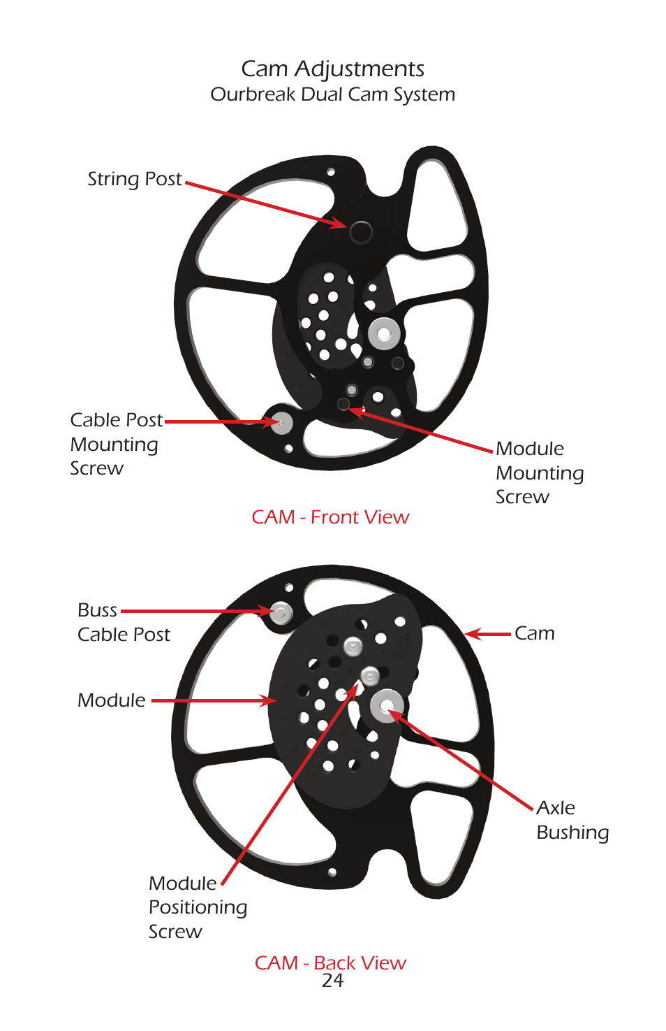 Cam adjustments | Bear Archery Compound Bow 2014 User Manual | Page 27 / 40