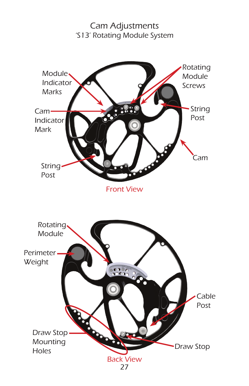 Cam adjustments | Bear Archery Compound Bow 2014 User Manual | Page 30 / 40