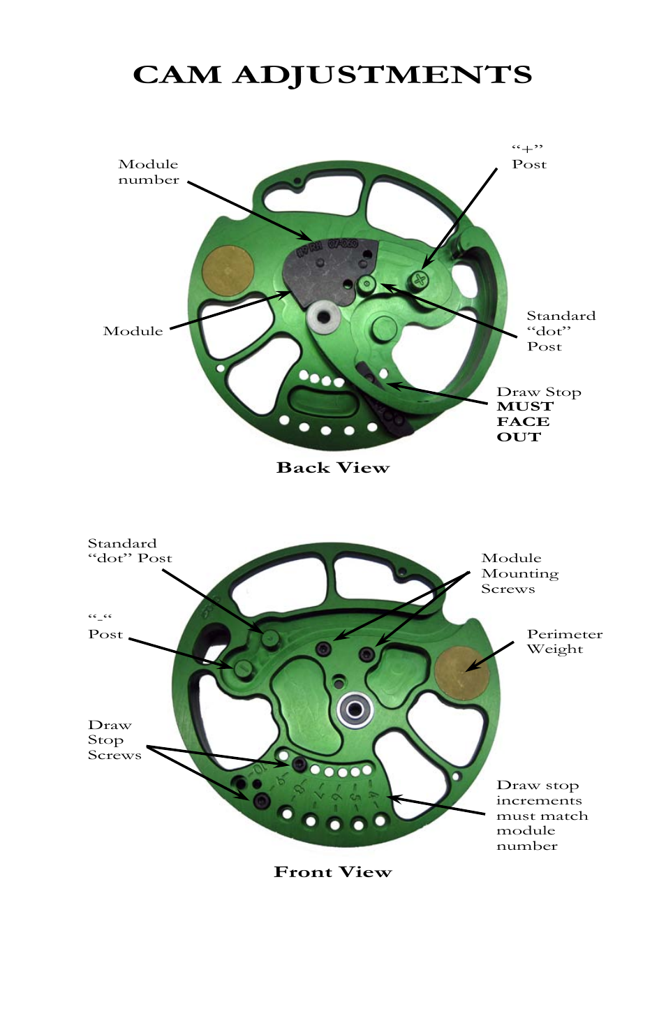 Cam adjustments | Bear Archery Compound Bow 2013 User Manual | Page 29 / 39