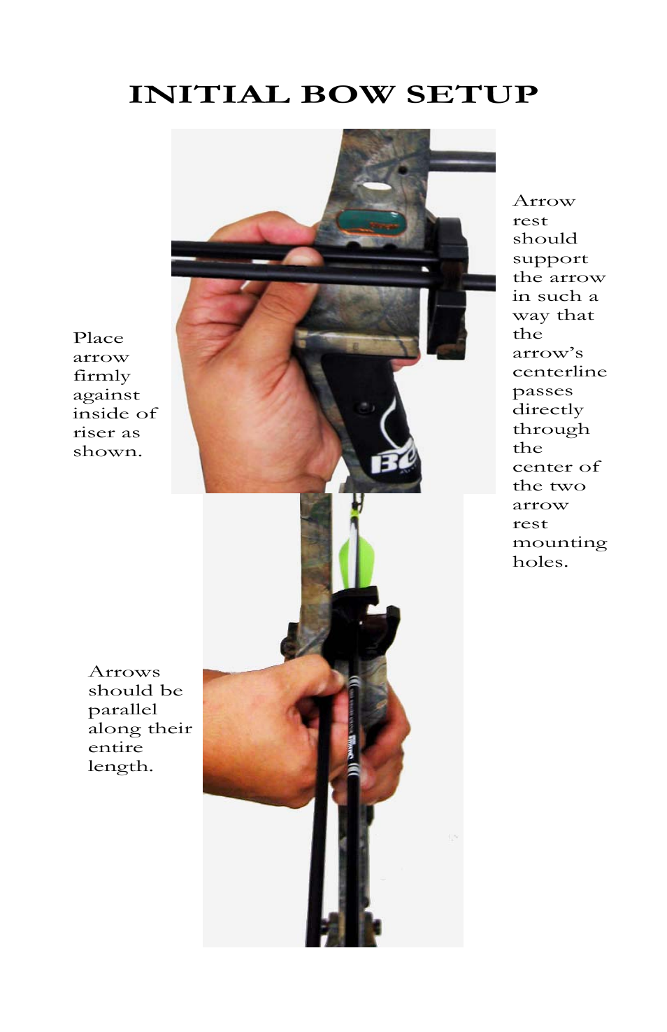 Initial bow setup | Bear Archery Compound Bow 2013 User Manual | Page 33 / 39