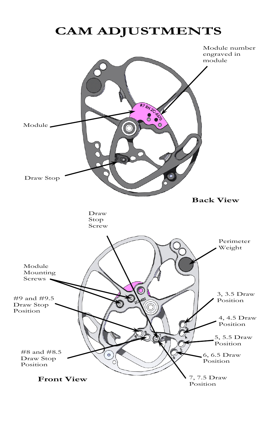 Cam adjustments | Bear Archery Compound Bow 2012 User Manual | Page 17 / 36