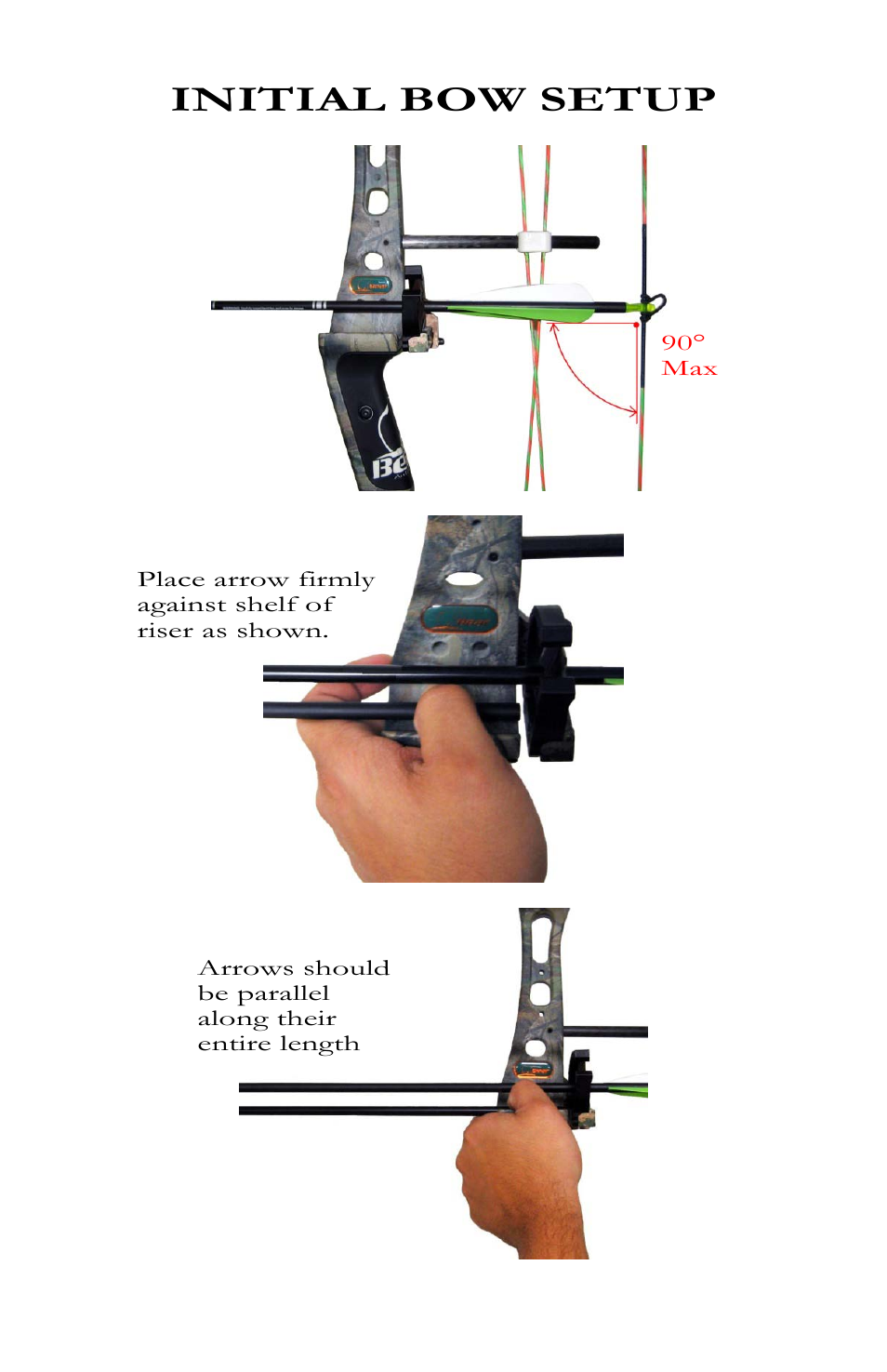 Initial bow setup | Bear Archery Compound Bow 2012 User Manual | Page 32 / 36