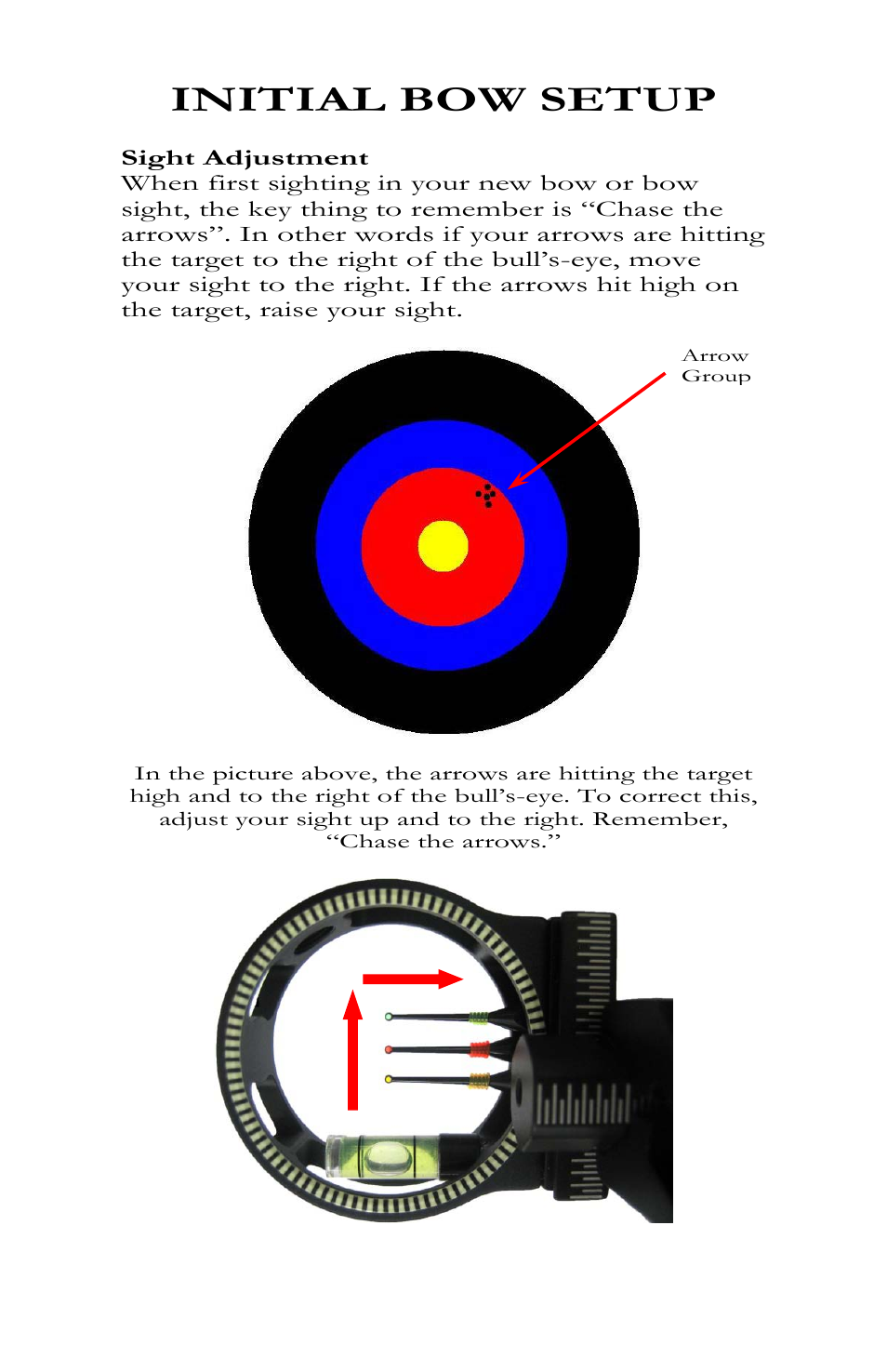 Initial bow setup | Bear Archery Compound Bow 2012 User Manual | Page 33 / 36