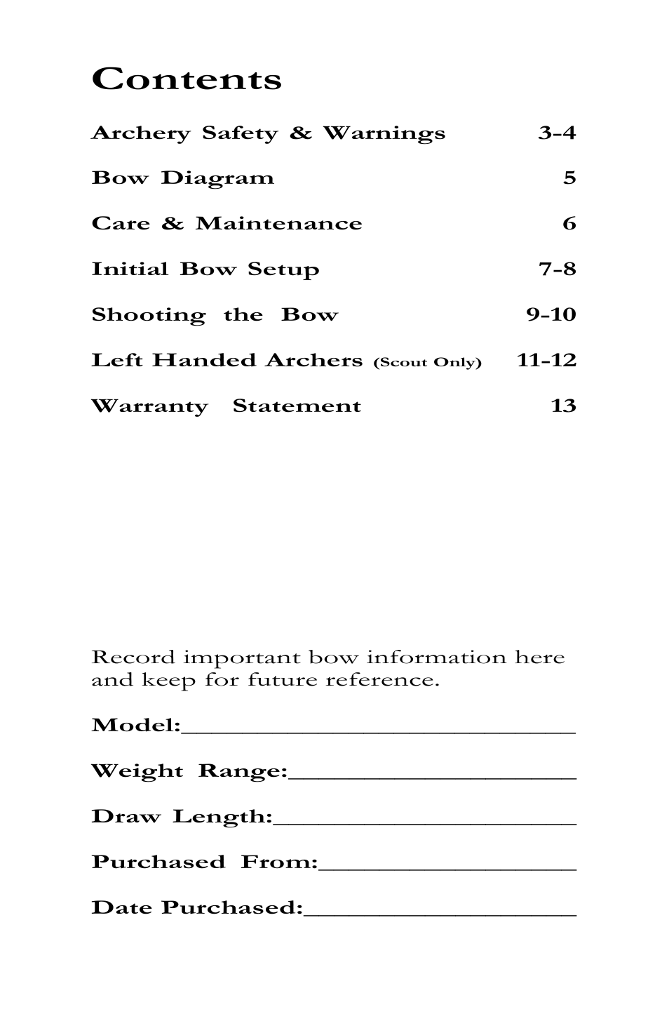 Bear Archery Goblin 2012 User Manual | Page 2 / 13