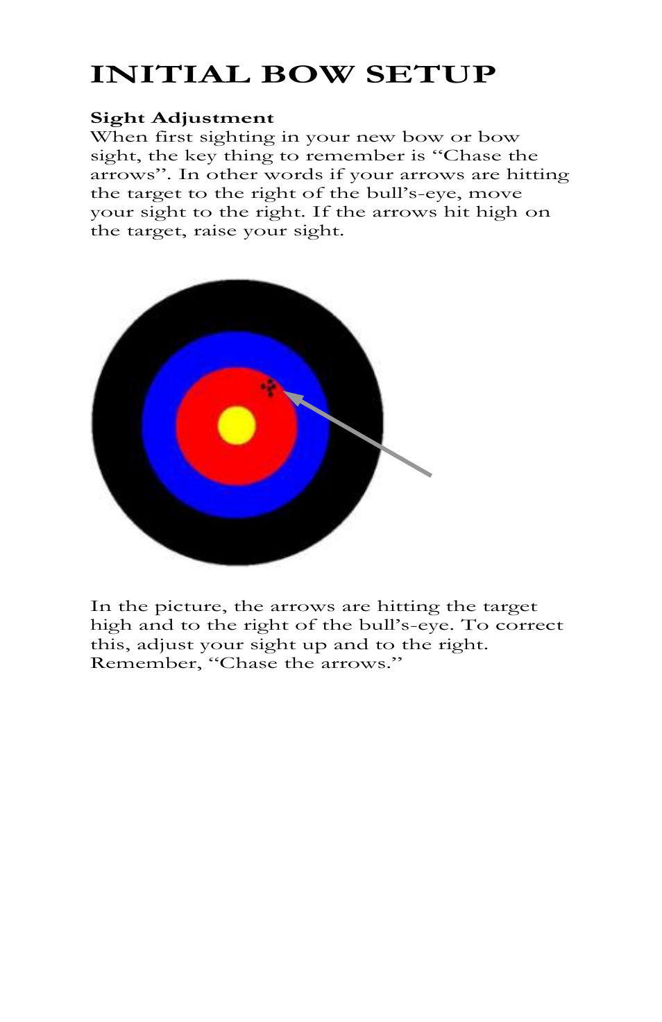 Initial bow setup | Bear Archery Goblin 2012 User Manual | Page 8 / 13