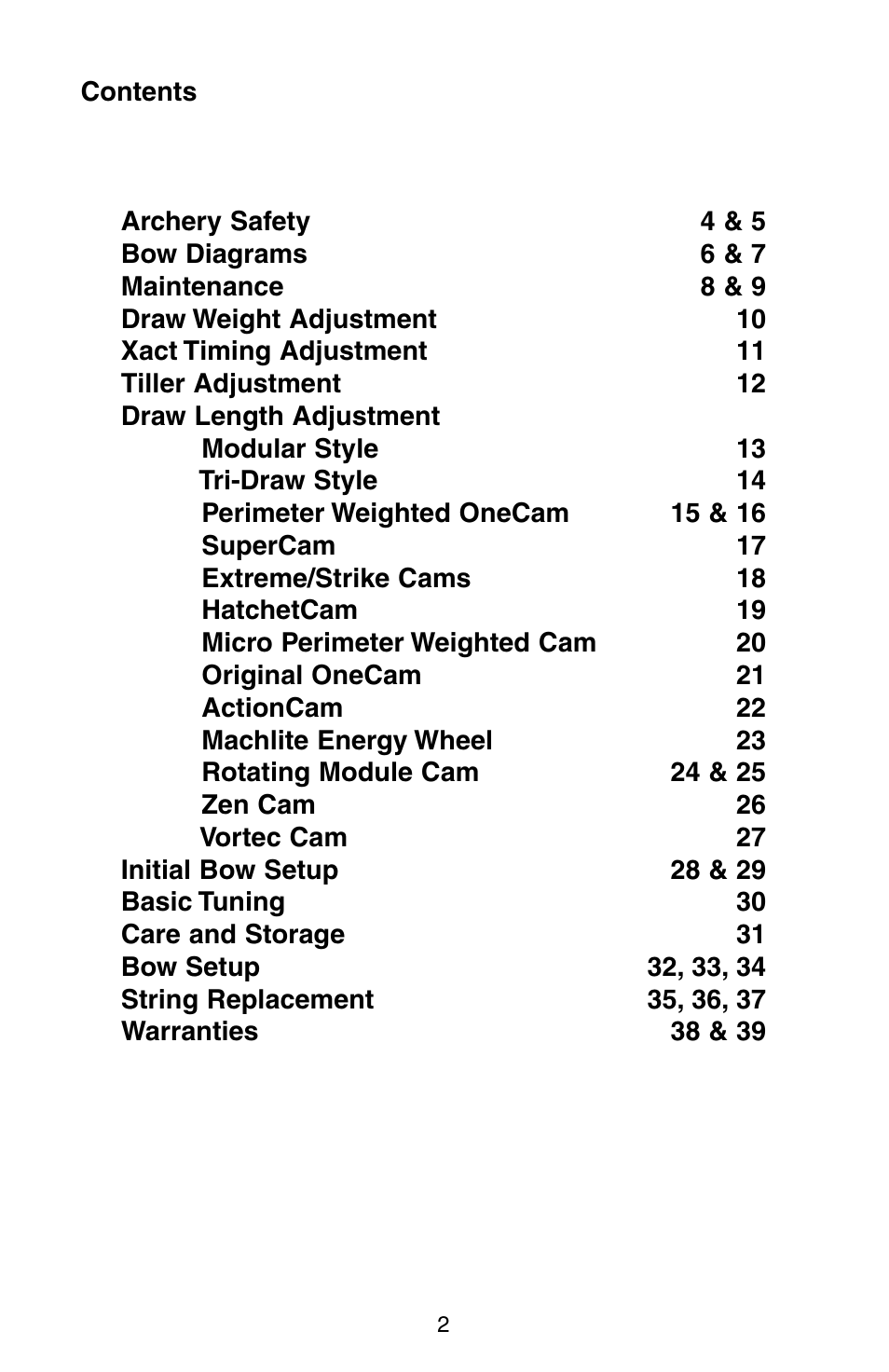 Bear Archery Compound Bow 2004 User Manual | Page 2 / 40