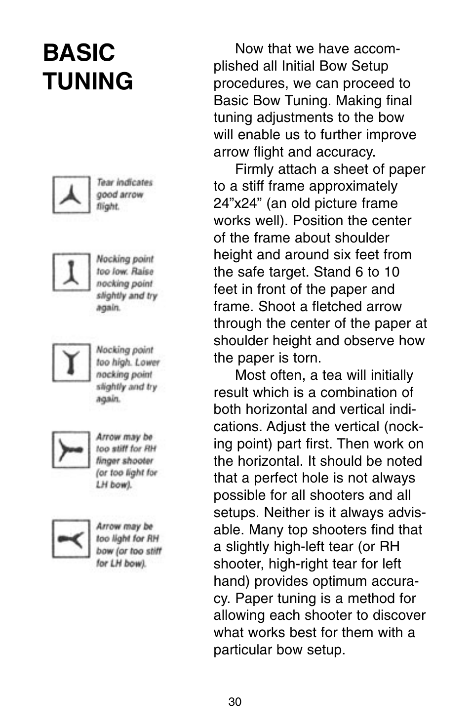 Basic tuning | Bear Archery Compound Bow 2004 User Manual | Page 30 / 40