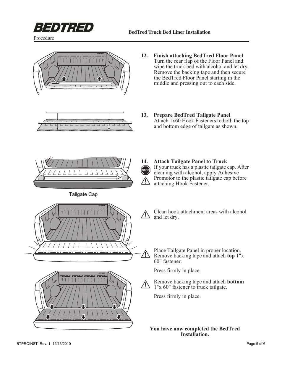 Bedrug BED LINERS: BedTred Pro Series User Manual | Page 5 / 6