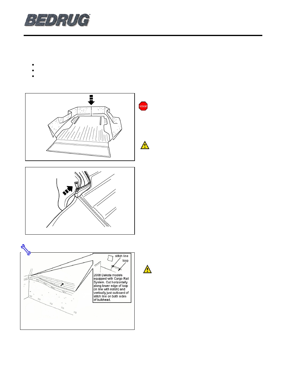 Bedrug bedliner installation instructions | Bedrug BED LINERS: BedRug User Manual | Page 2 / 6