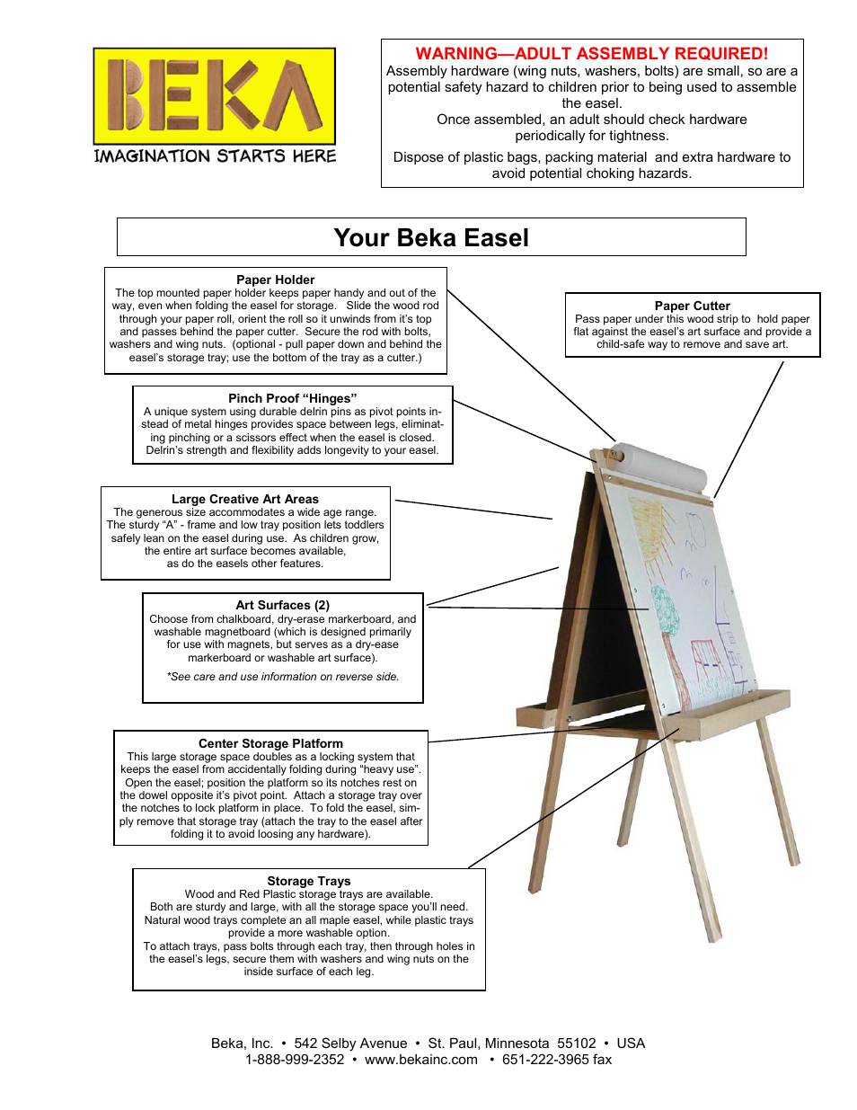 Beka Deluxe & ultimate easel User Manual | 2 pages