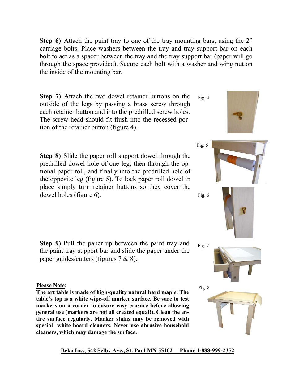 Beka Art table User Manual | Page 2 / 2