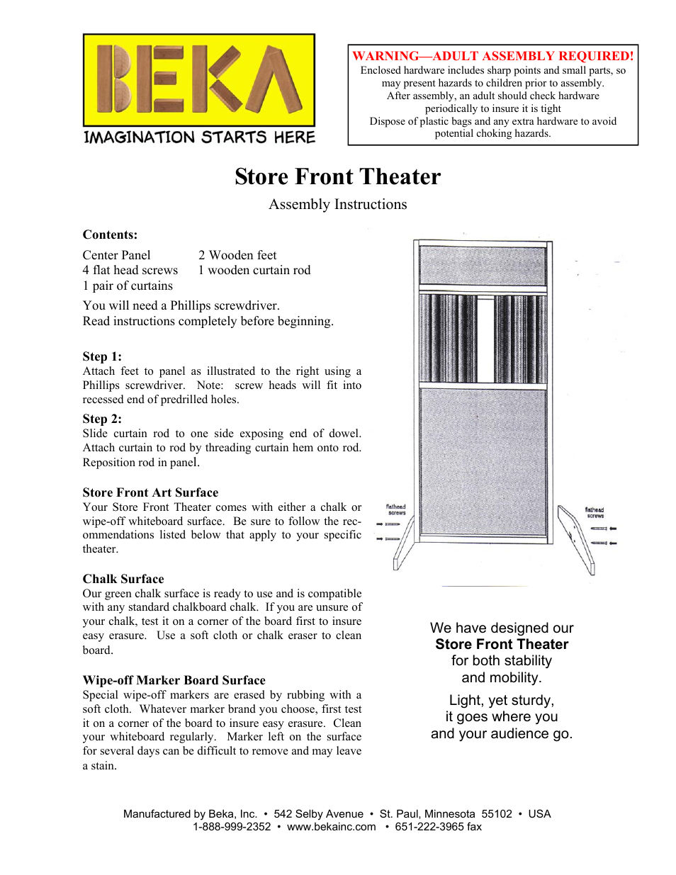 Beka Store front theater User Manual | 1 page