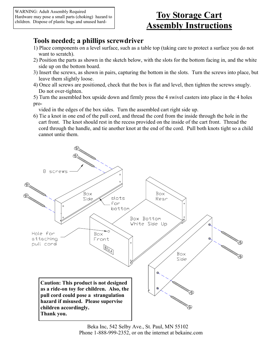 Beka Block wagon-storage cart User Manual | 1 page