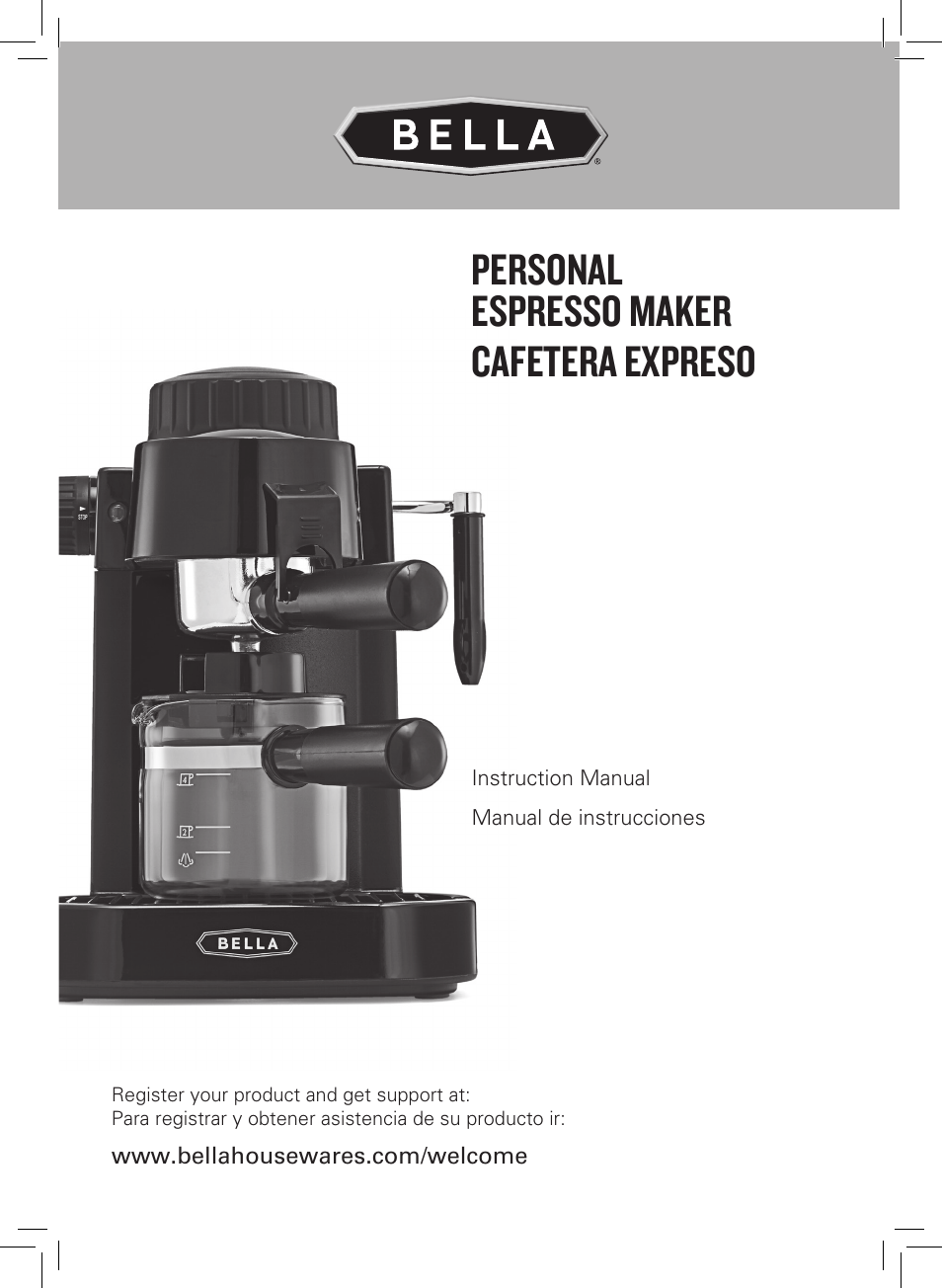 BELLA 13683 Espresso Maker User Manual | 20 pages