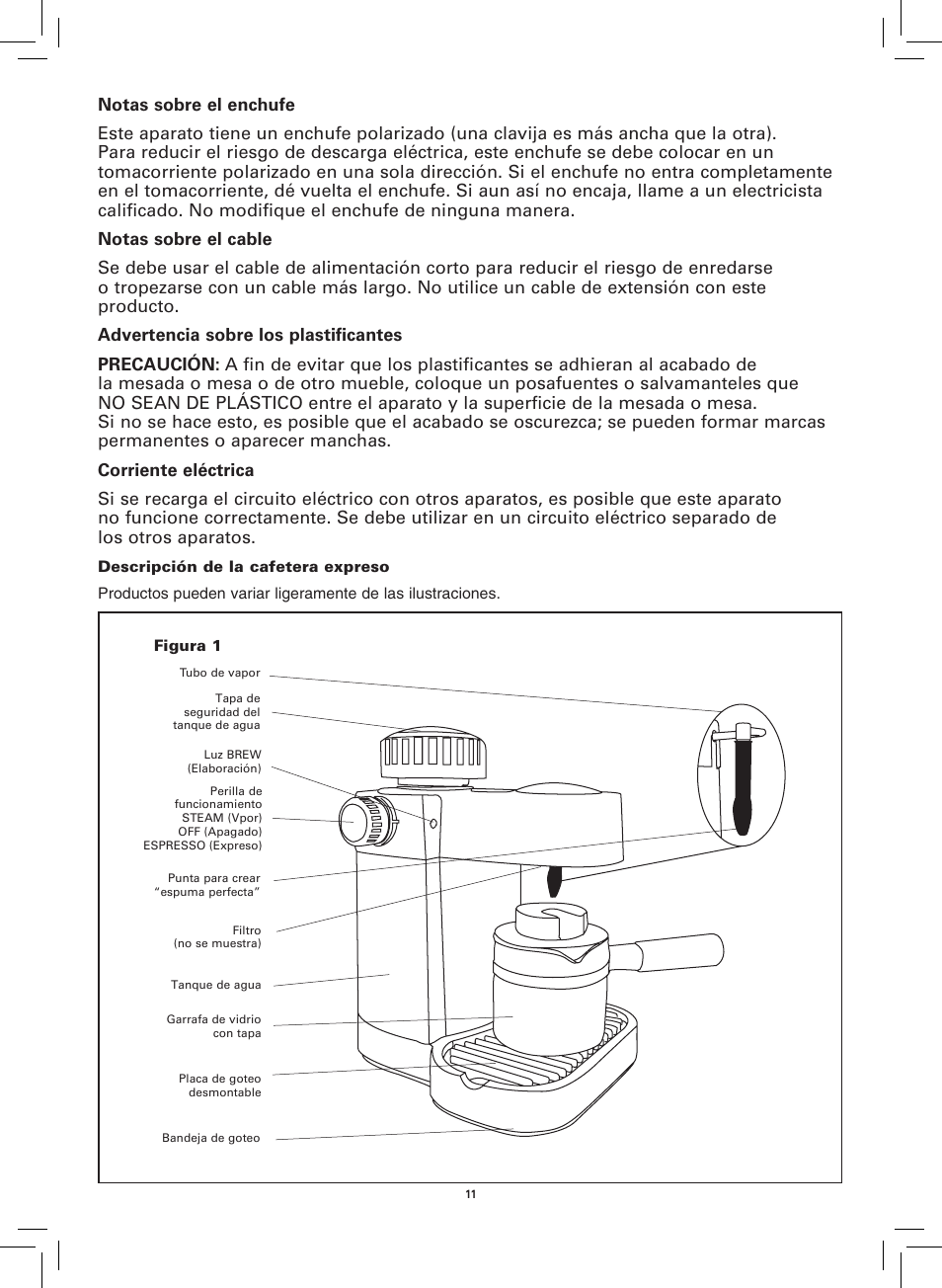 Accessorios | BELLA 13683 Espresso Maker User Manual | Page 13 / 20