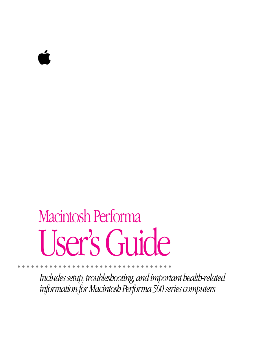 Apple Macintosh Performa 570 series User Manual | 113 pages