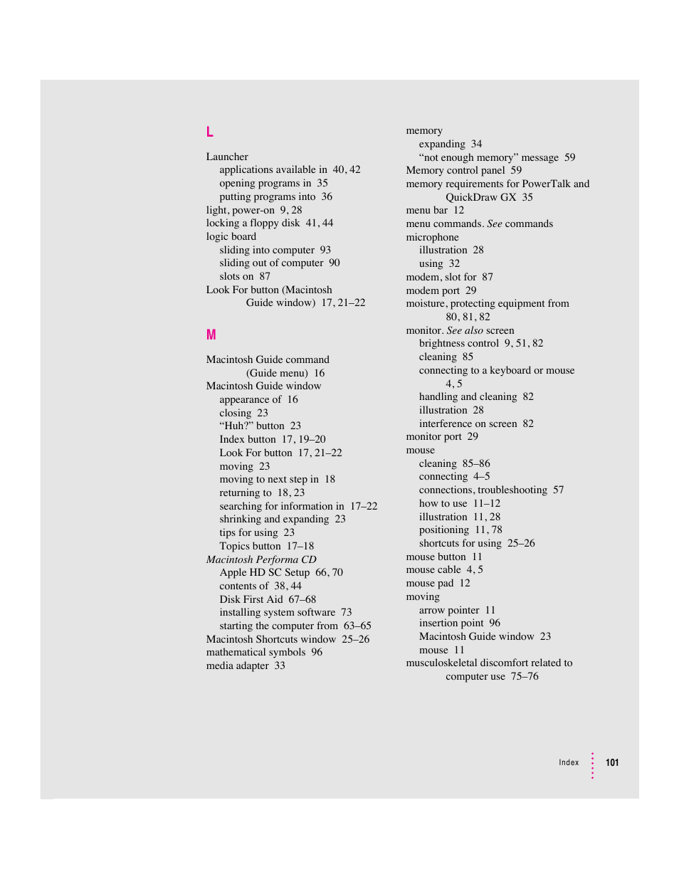 Apple Macintosh Performa 570 series User Manual | Page 109 / 113