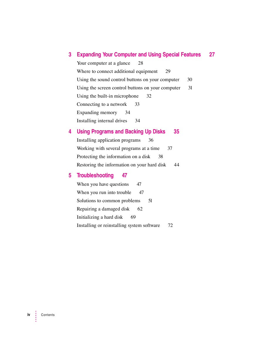 Apple Macintosh Performa 570 series User Manual | Page 4 / 113