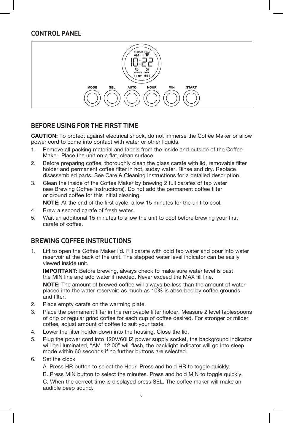 BELLA 13840 Dots Collection 12-Cup Programmable Coffee Maker User Manual | Page 7 / 24