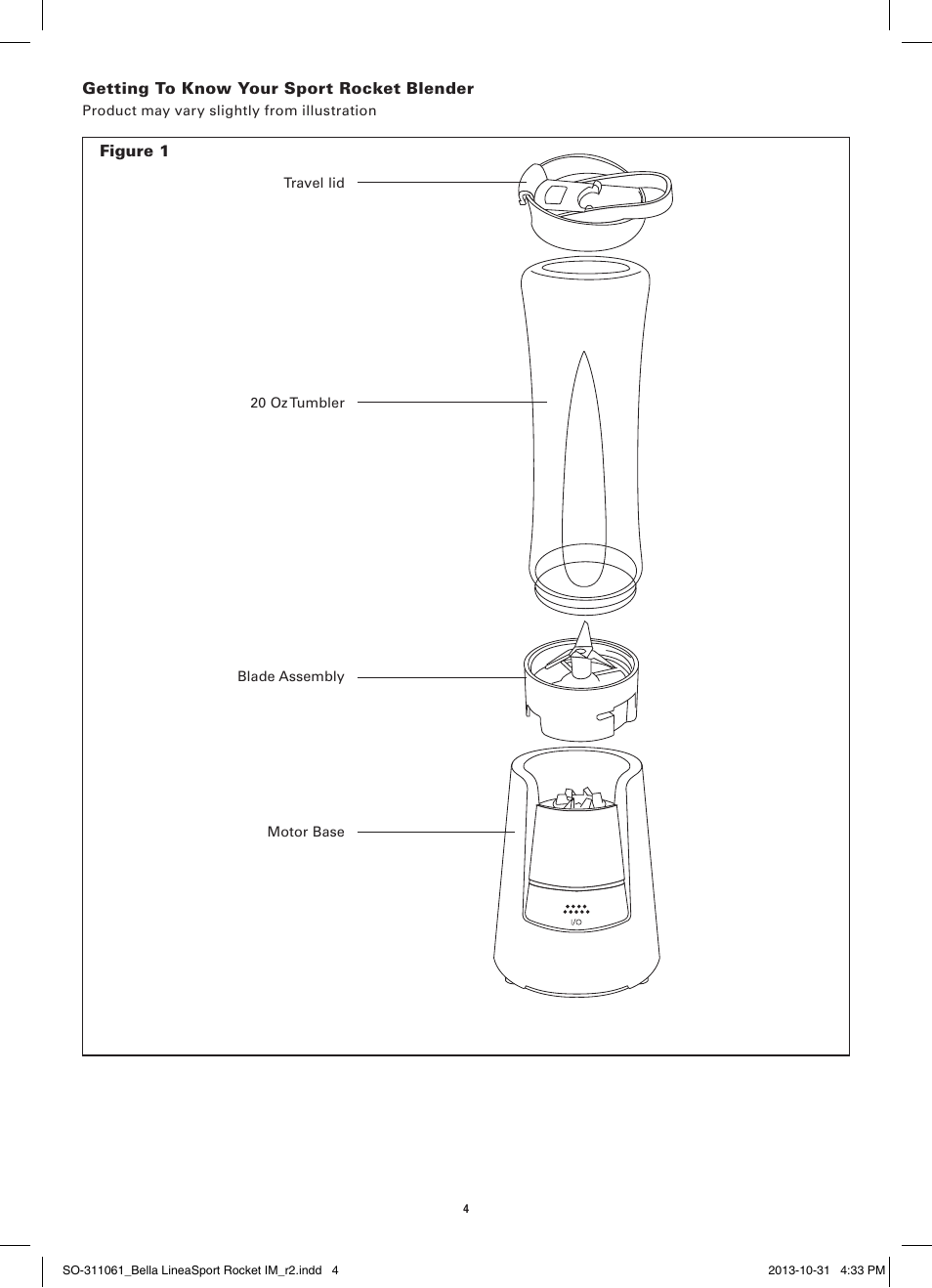 BELLA 14112 Linea Collection Sport Rocket Blender User Manual | Page 6 / 28