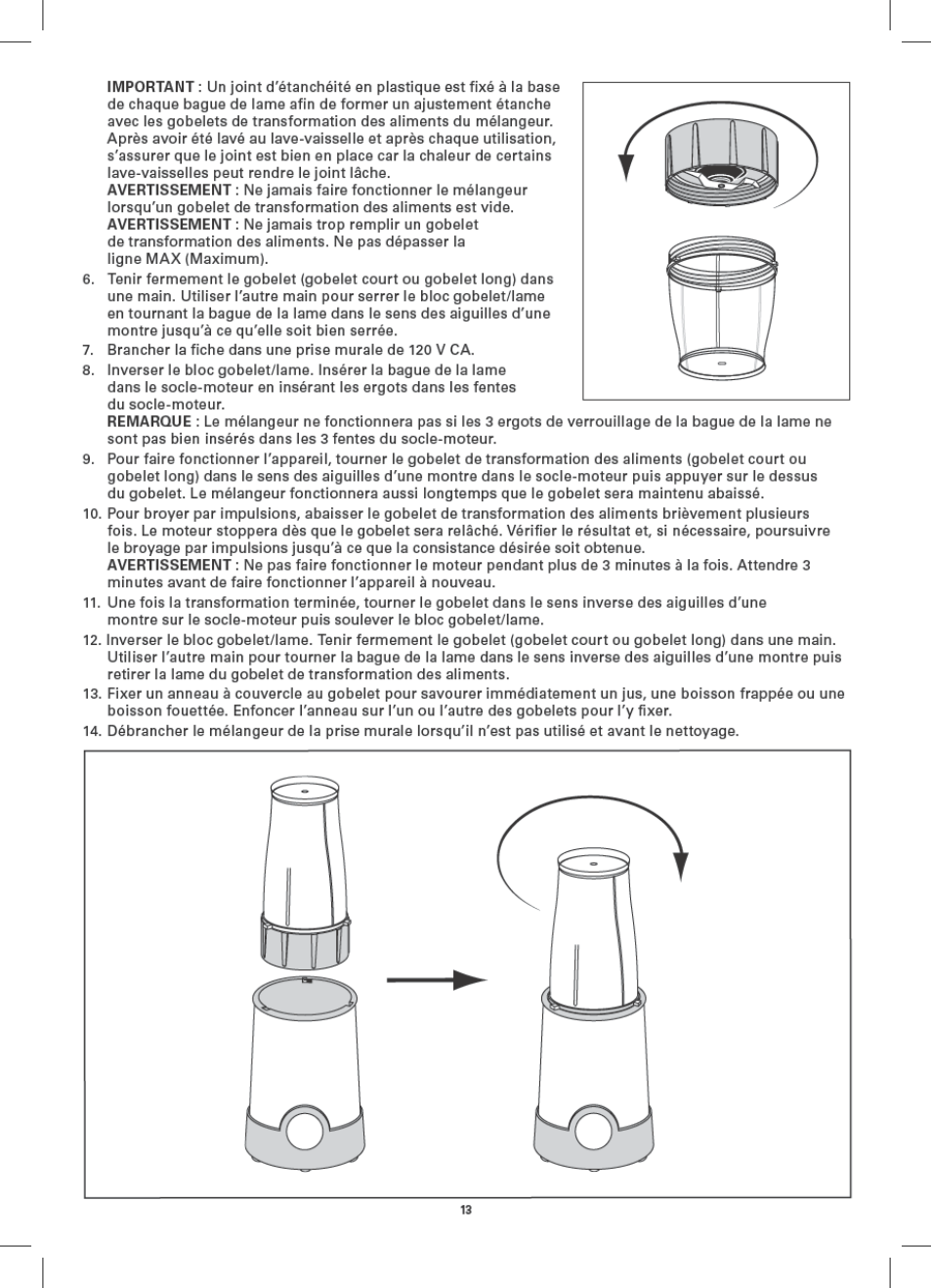 BELLA 13586 12-Piece Rocket Blender User Manual | Page 13 / 24