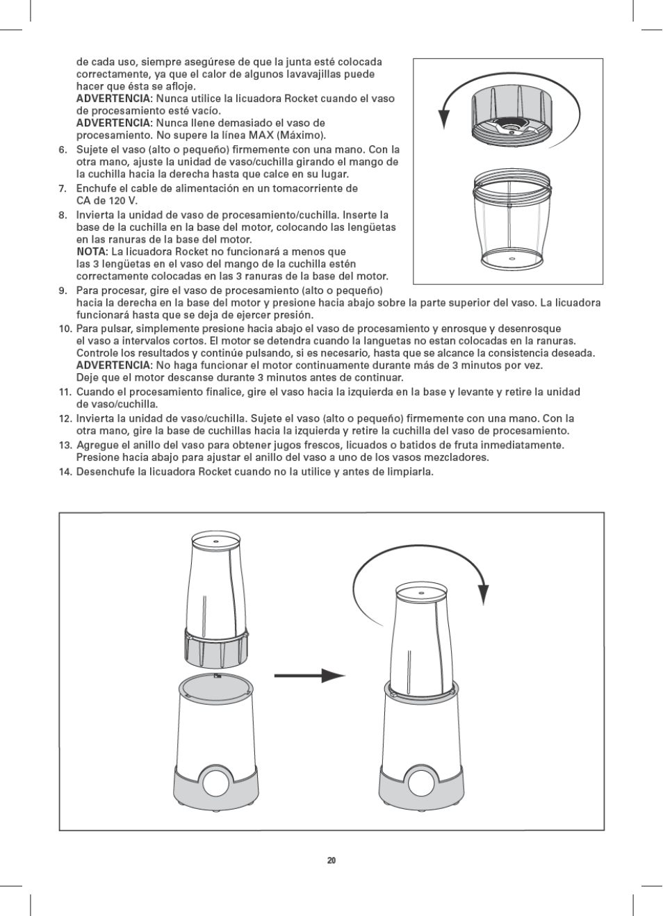 BELLA 13586 12-Piece Rocket Blender User Manual | Page 20 / 24