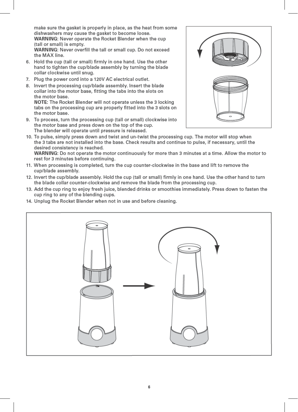 BELLA 13586 12-Piece Rocket Blender User Manual | Page 6 / 24