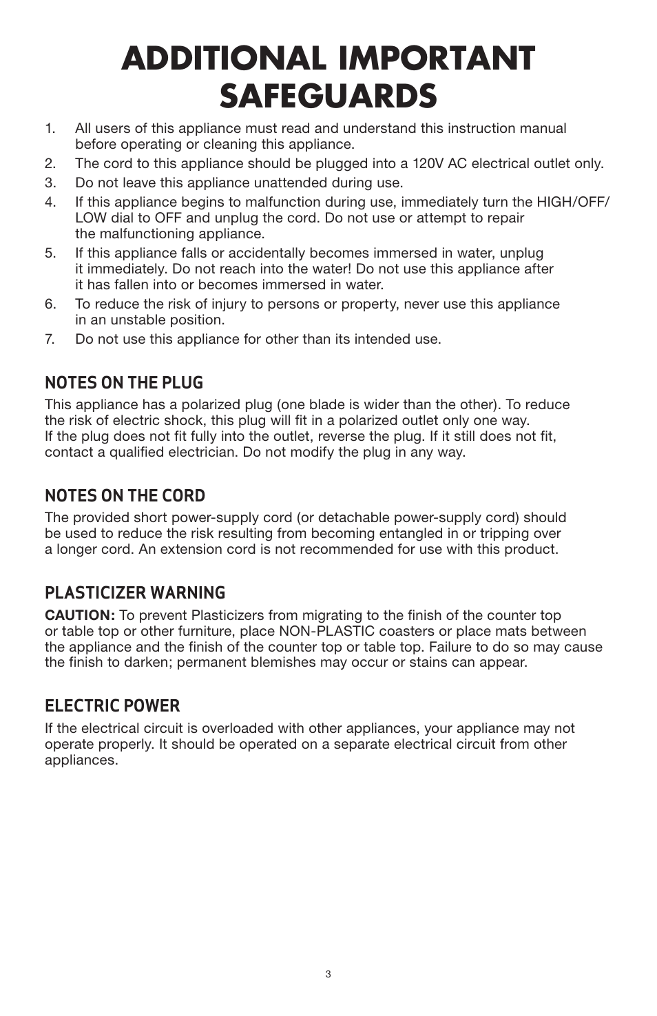Additional important safeguards | BELLA 13694 High Power Juicer User Manual | Page 5 / 36
