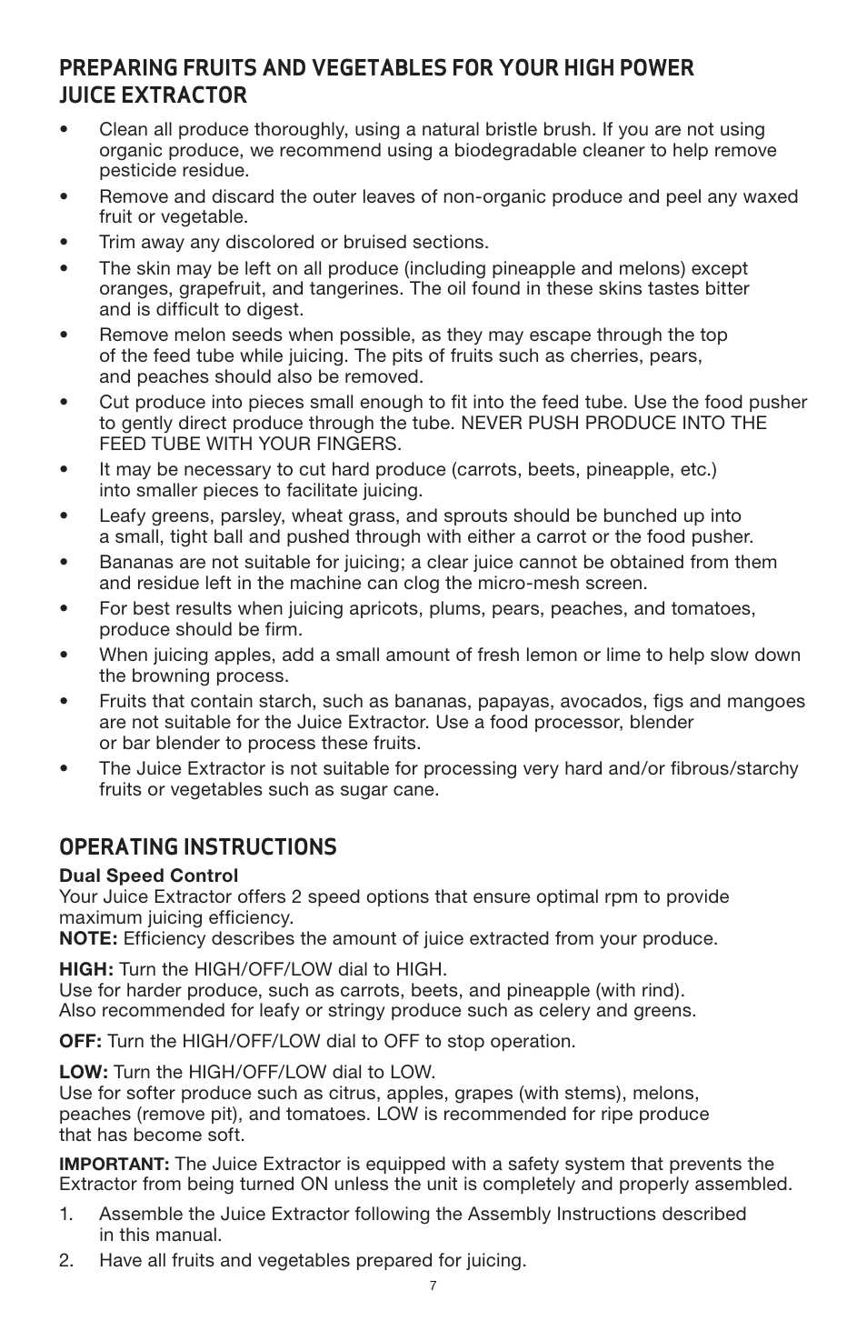Operating instructions | BELLA 13694 High Power Juicer User Manual | Page 9 / 36