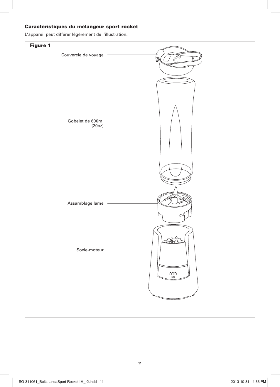 BELLA 14113 Linea Collection Sport Rocket Blender User Manual | Page 13 / 28
