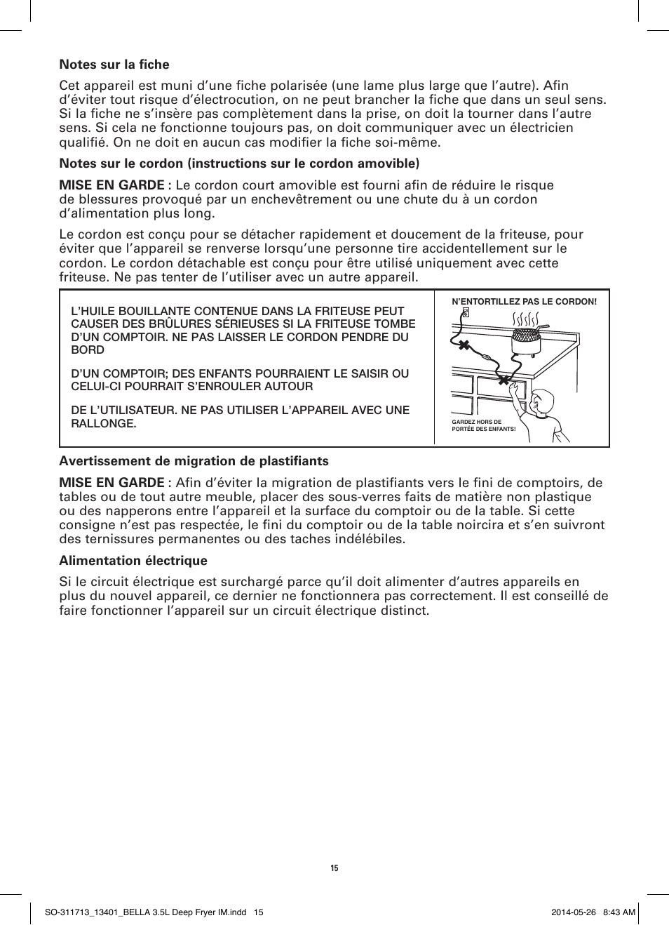 BELLA 13401 3.5L Deep Fryer User Manual | Page 17 / 40