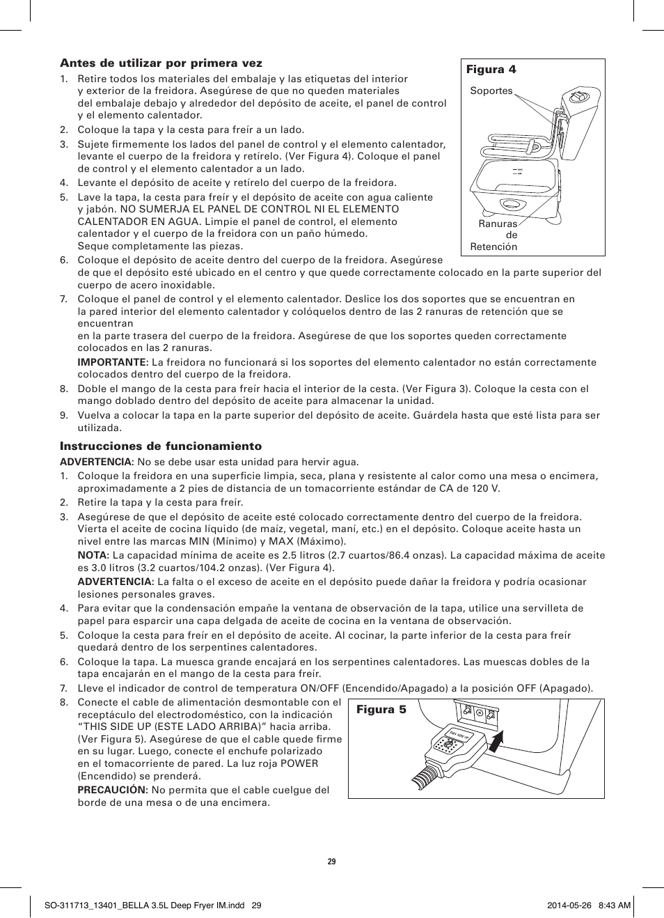 BELLA 13401 3.5L Deep Fryer User Manual | Page 31 / 40