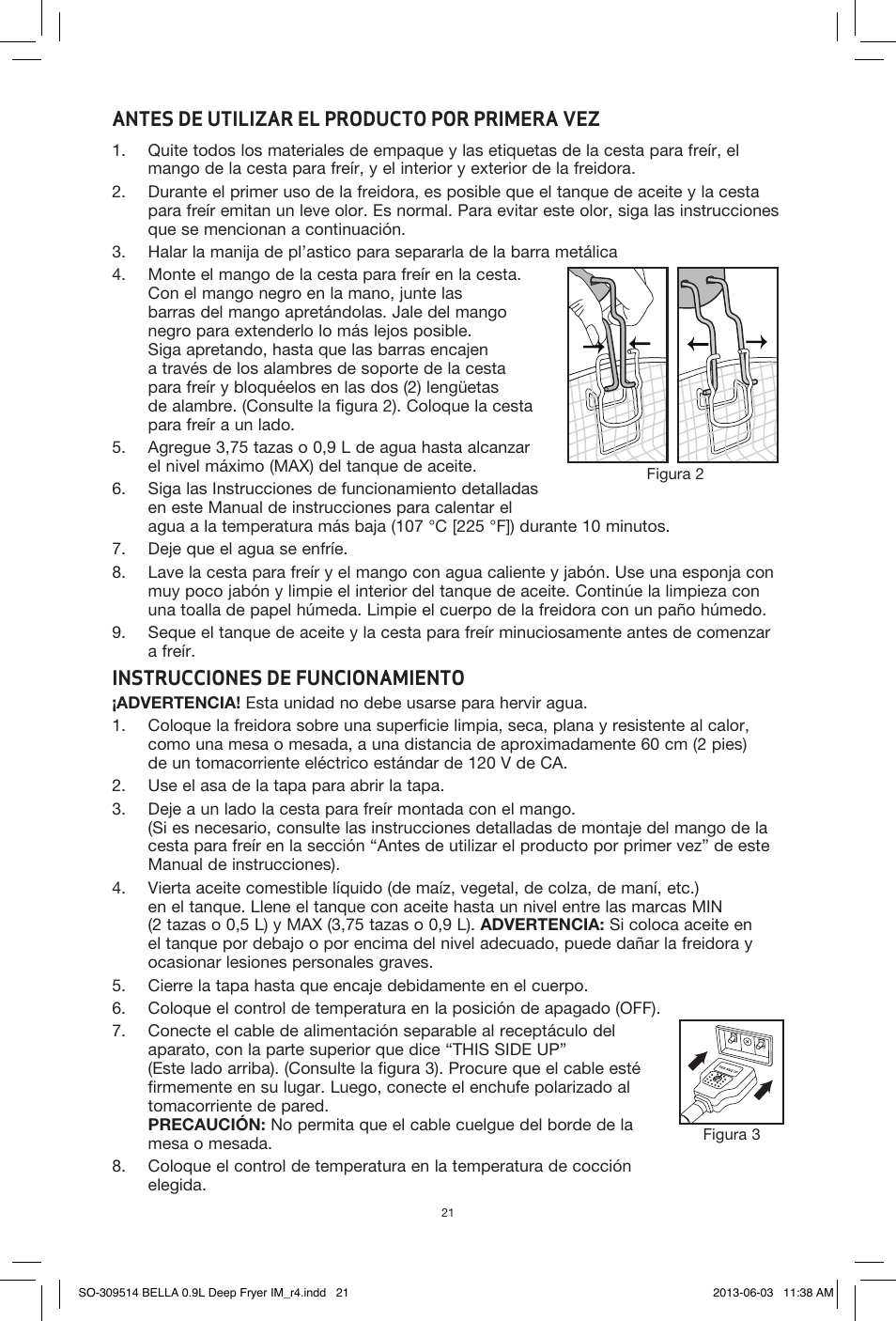 BELLA 13691 0.9L Deep Fryer User Manual | Page 23 / 36