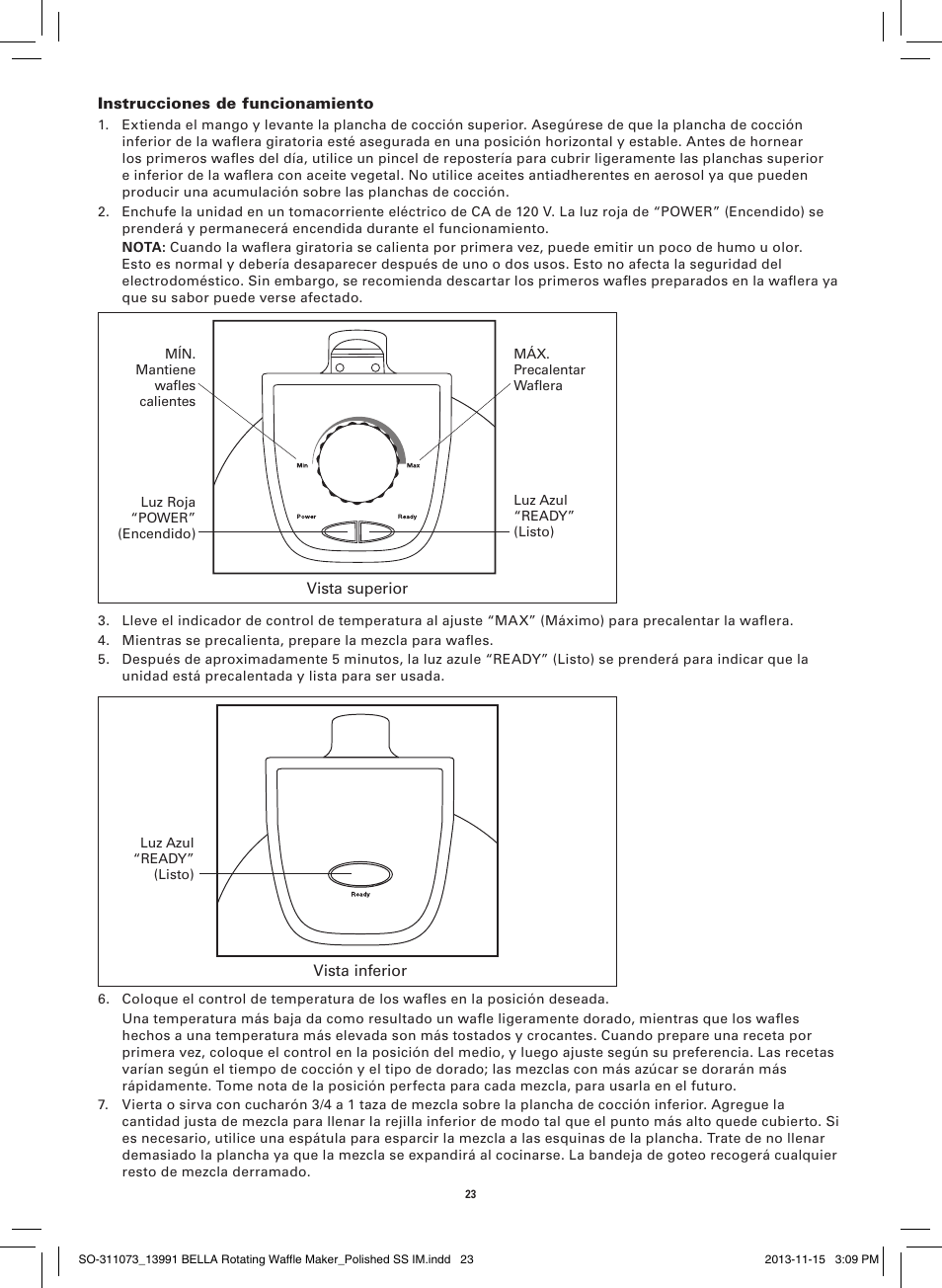 BELLA 13991 Rotating Waffle Maker User Manual | Page 25 / 32