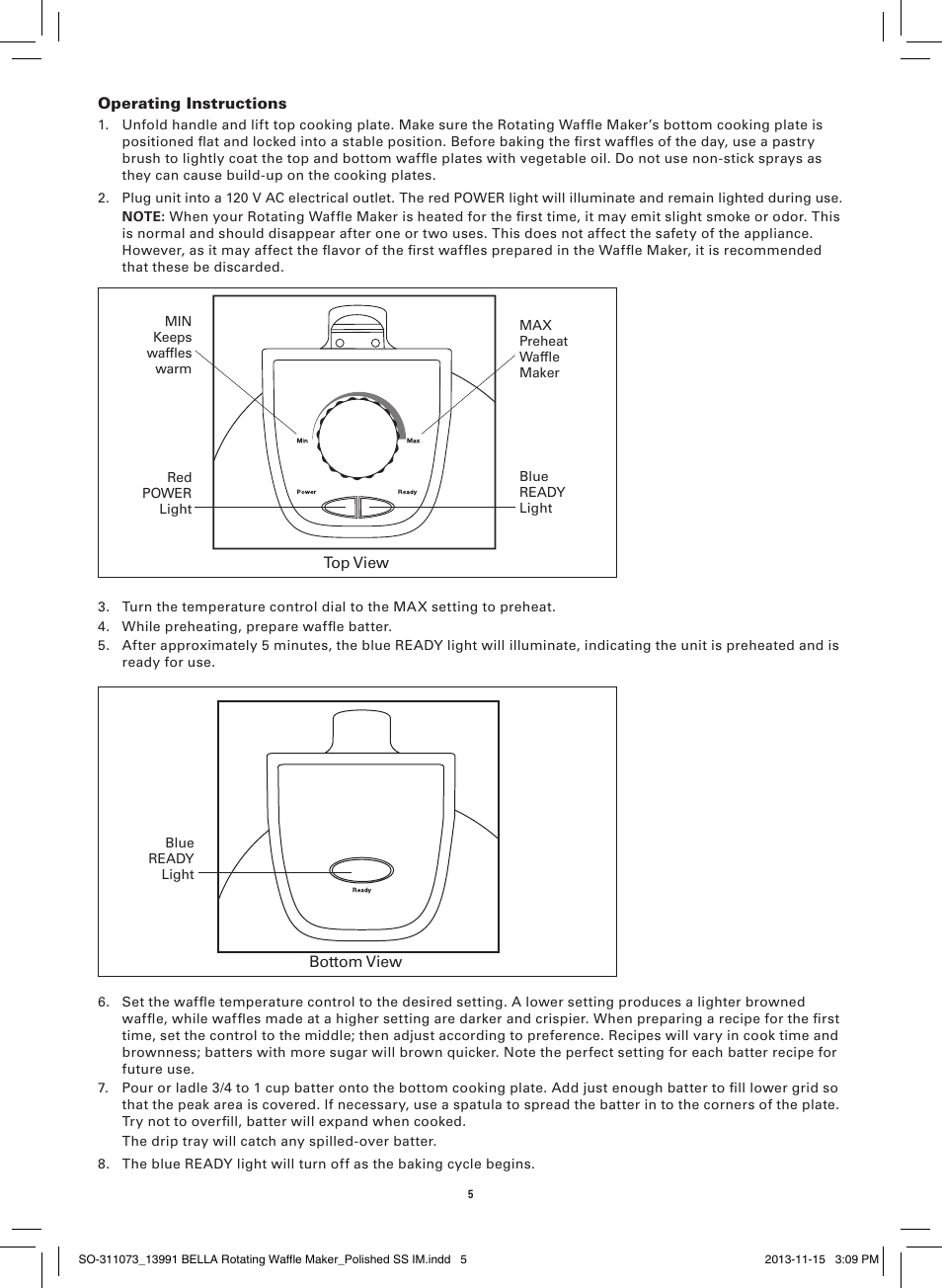 BELLA 13991 Rotating Waffle Maker User Manual | Page 7 / 32