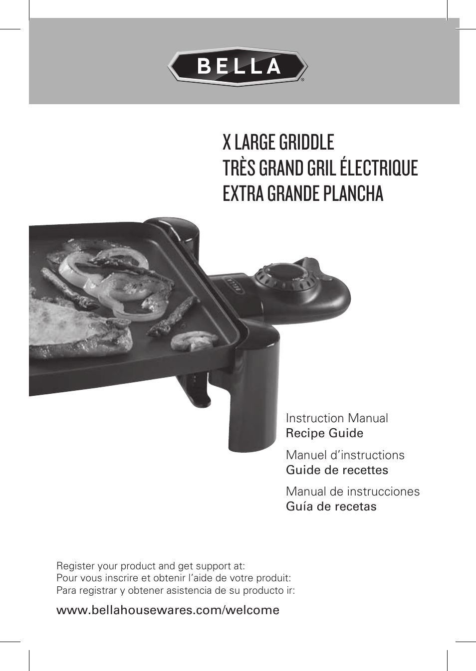 BELLA 13057 10 x 18 Griddle User Manual | 36 pages