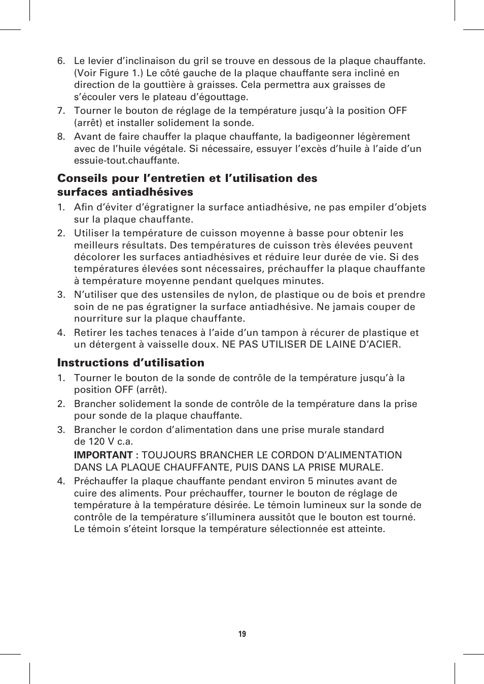 BELLA 13057 10 x 18 Griddle User Manual | Page 19 / 36
