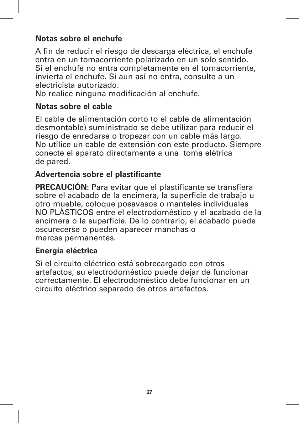 BELLA 13057 10 x 18 Griddle User Manual | Page 27 / 36