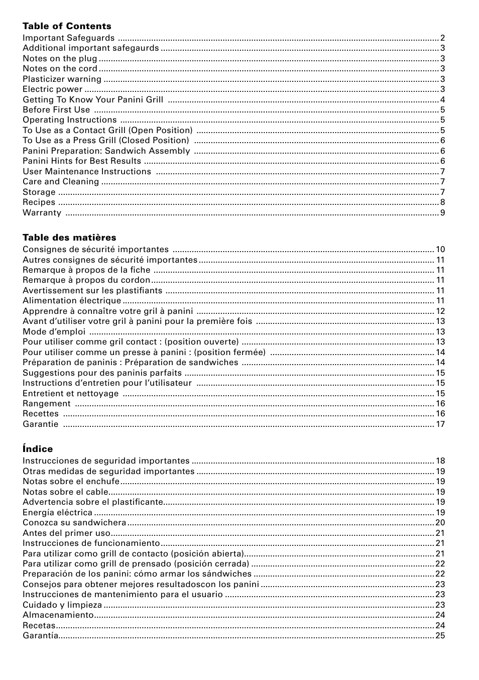 BELLA 13267 Panini Maker User Manual | Page 3 / 28