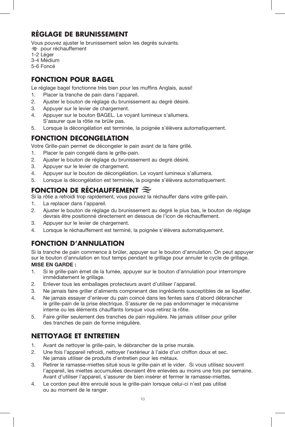 BELLA 13780 Diamonds Collection 2-Slice Toaster User Manual | Page 11 / 18