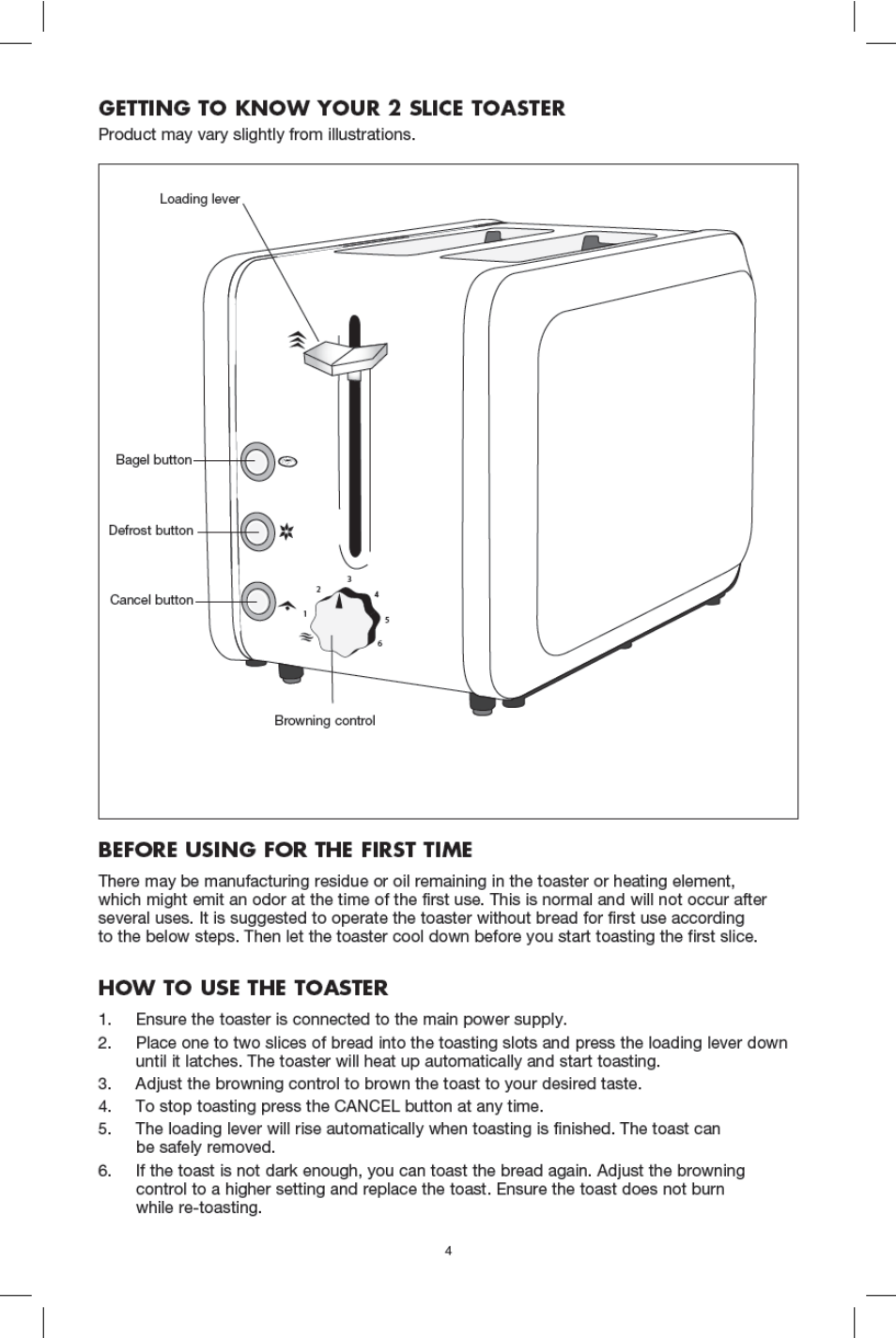 BELLA 13780 Diamonds Collection 2-Slice Toaster User Manual | Page 5 / 18